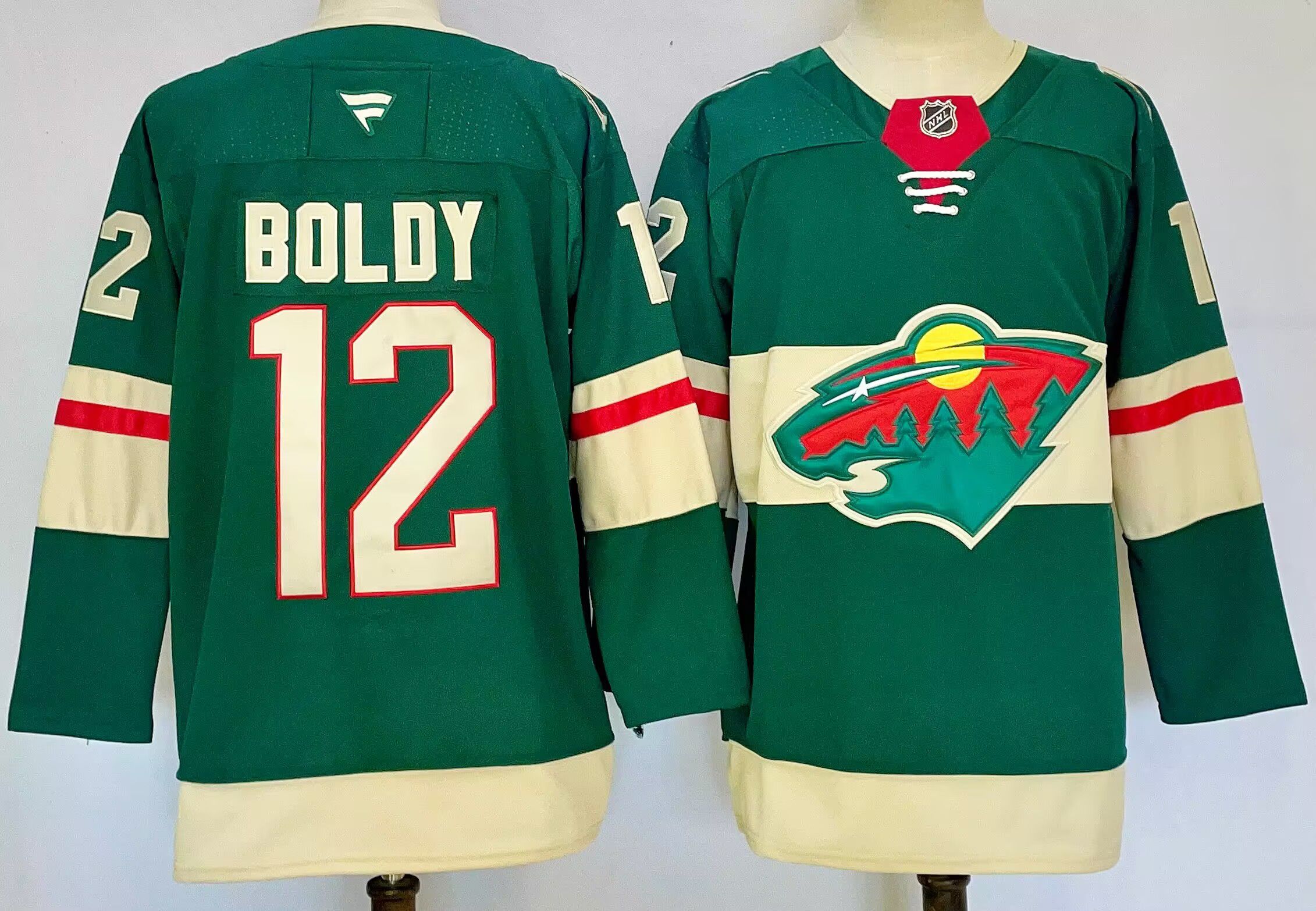 Men Minnesota Wild #12 Boldy Green 2025 Home Premier Player NHL Jersey style 1->minnesota wild->NHL Jersey